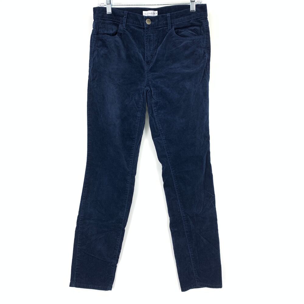 LOFT Velvet Slim Leg Jeans Womens Size 28 / 6 Navy Blue Stretch